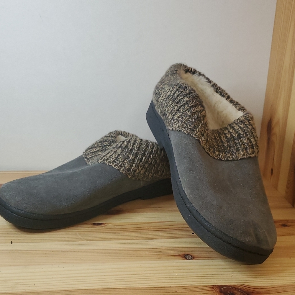 Clarks Gray Suede Clogs/mules D